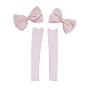The Bar Bow and Sleeves Set.   SIZE XS. Color rosé